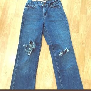 Levi’s  busted work Jeans distressed in medium blue  size 4 straight